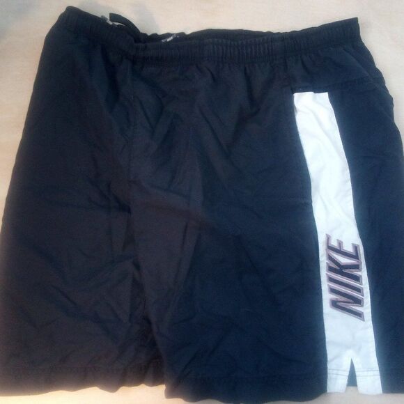Vintage Nike Spell Out Mesh Lined Swim Trunks Shorts - Picture 1 of 7